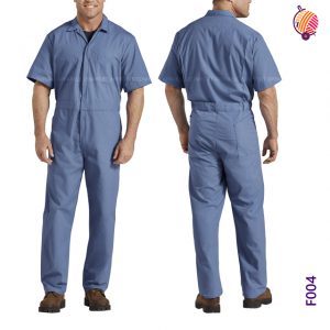 Light Blue Coverall Half Sleeves