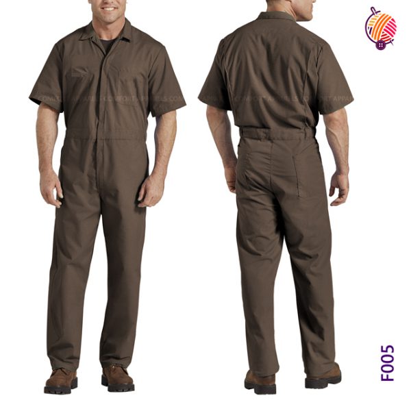 Brown Coverall Half Sleeves