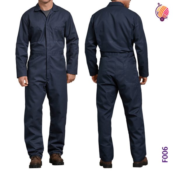 Navy Blue Coverall Full Sleeves