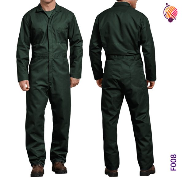 Bottle Green Coverall Full Sleeves