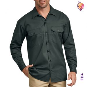 Bottle Green Work Wear Shirt Full Sleeves